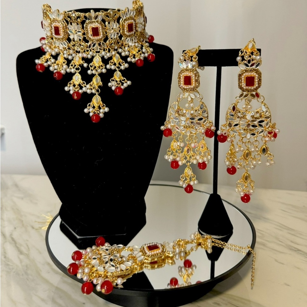 Pakistani Indian Heavy Desi Jewlery Bridal Set